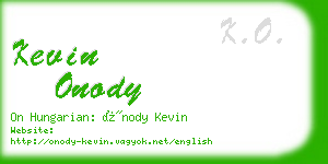 kevin onody business card